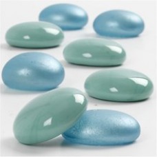 Dekoračné sklenené kamene Modrá svetlá / Tyrkysová