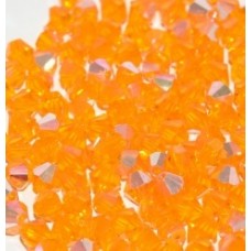 Korálky Bicone Oranžová svetlá