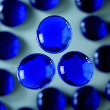 Okrúhle sklenené kamene Modrá