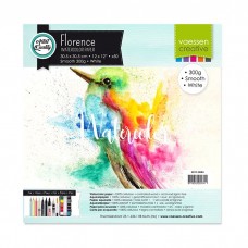 Akvarelový papier Florence Smooth white / Biely hladký 30,5x30,5 cm 300 g/m2 / 50 ks