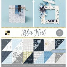 American craft obojstranný papier Sada Blue Noel + samolepky