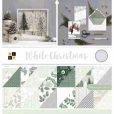 American craft obojstranný papier Sada White Christmas + samolepky