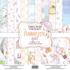 Fabrika Decoru obojstranný papier Funny Fox girl 30x30 cm